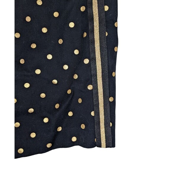 Old Navy Pants 26 Women's Black Polka Dot High Rise Striped Leg Pixie Workwear - Picture 2 of 7